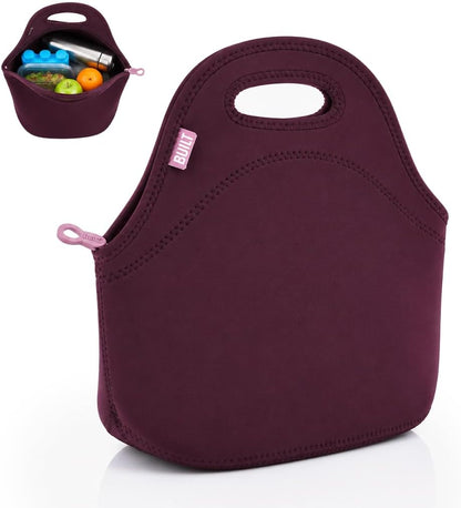 Gourmet Getaway Lunch Bag - Insulated Neoprene Lunch Box for Women and Men, Collapsible and Machine Washable, Black