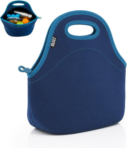 Gourmet Getaway Lunch Bag - Insulated Neoprene Lunch Box for Women and Men, Collapsible and Machine Washable, Black