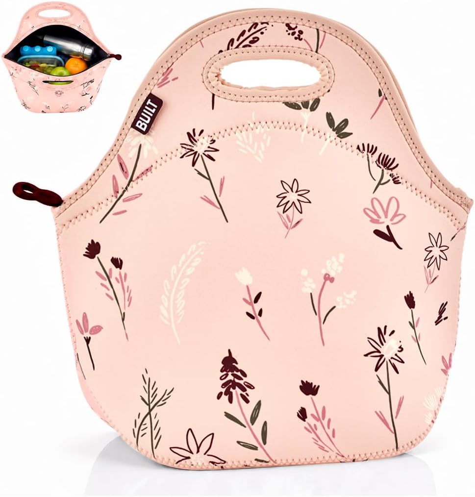 Gourmet Getaway Lunch Bag - Insulated Neoprene Lunch Box for Women and Men, Collapsible and Machine Washable, Black