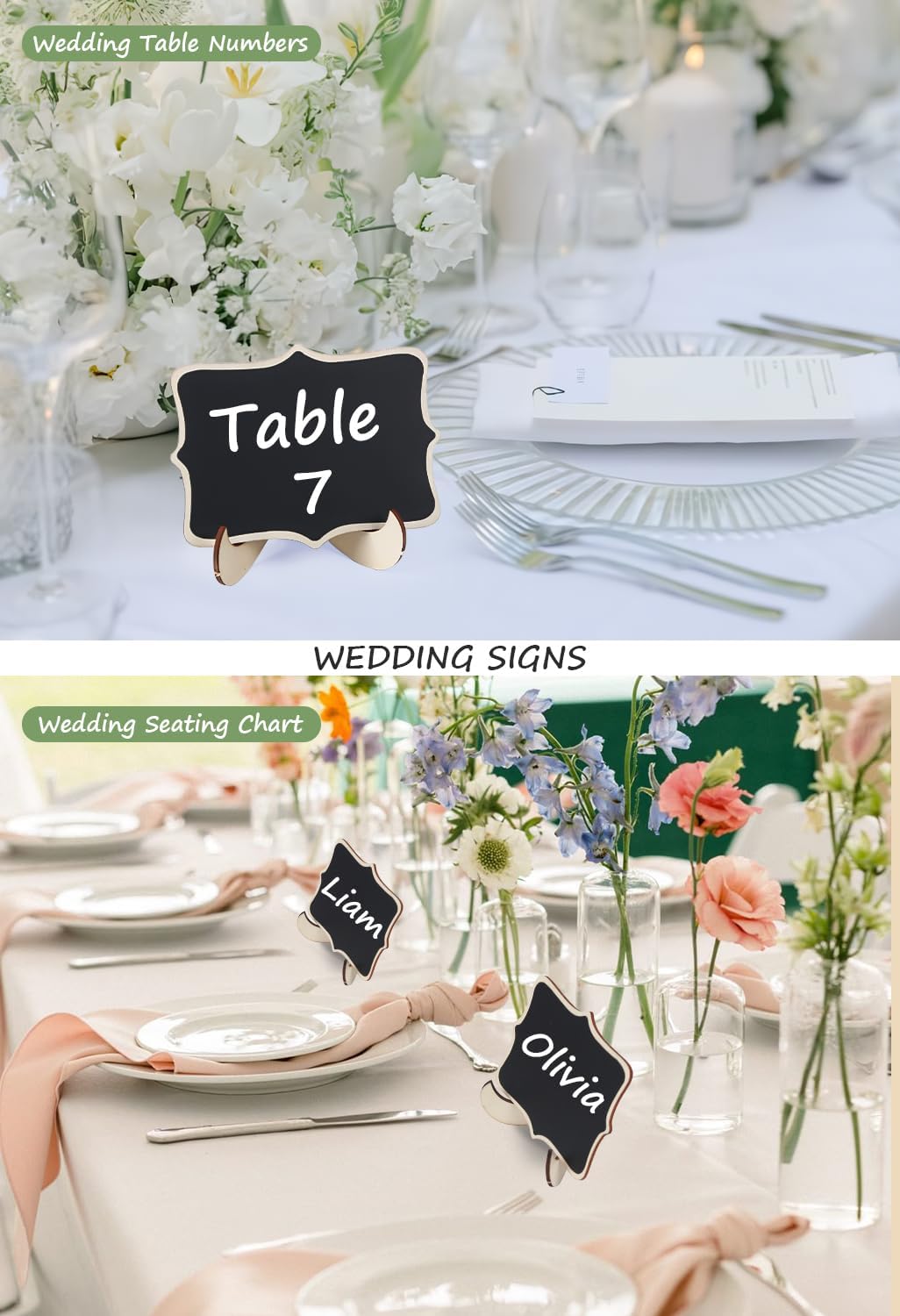 18PCS Mini Chalkboard Signs with Easel Stand/Food Labels for Party Buffet | Catering Supplies Buffet Display/Wedding Signs/Party Supplies/Place Cards/Reserved Table Numbers/Food Signs for Buffet etc.