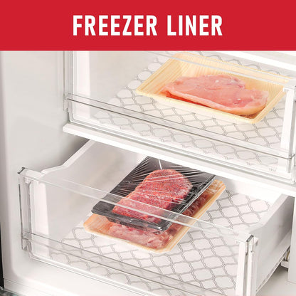 Non Slip Refrigerator Liners, 2-in-1 Fridge Mats and Fresh-Keeping Shelf Liners, Absorbs Excess Moisture, BPA-Free, Multiple Sizes for Glass Shelves Kitchen Cabinets Drawers, 6 Pack, 12" × 24"