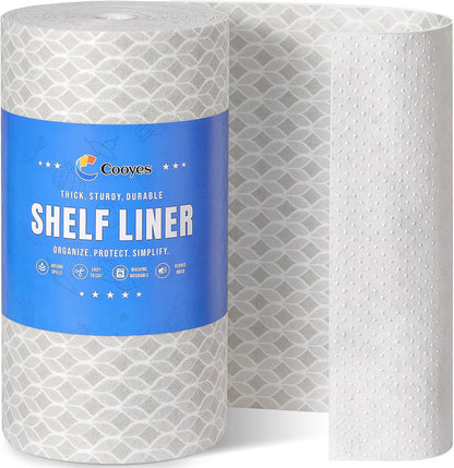 Non Slip Refrigerator Liners, 2-in-1 Fridge Mats and Fresh-Keeping Shelf Liners, Absorbs Excess Moisture, BPA-Free, Multiple Sizes for Glass Shelves Kitchen Cabinets Drawers, 6 Pack, 12" × 24"
