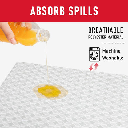 Non Slip Refrigerator Liners, 2-in-1 Fridge Mats and Fresh-Keeping Shelf Liners, Absorbs Excess Moisture, BPA-Free, Multiple Sizes for Glass Shelves Kitchen Cabinets Drawers, 6 Pack, 12" × 24"