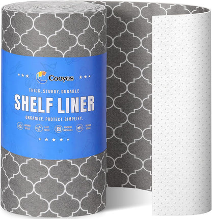 Non Slip Refrigerator Liners, 2-in-1 Fridge Mats and Fresh-Keeping Shelf Liners, Absorbs Excess Moisture, BPA-Free, Multiple Sizes for Glass Shelves Kitchen Cabinets Drawers, 6 Pack, 12" × 24"