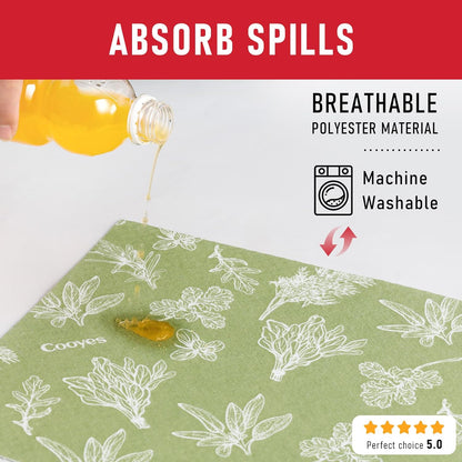 Non Slip Refrigerator Liners, 2-in-1 Fridge Mats and Fresh-Keeping Shelf Liners, Absorbs Excess Moisture, BPA-Free, Multiple Sizes for Glass Shelves Kitchen Cabinets Drawers, 6 Pack, 12" × 24"