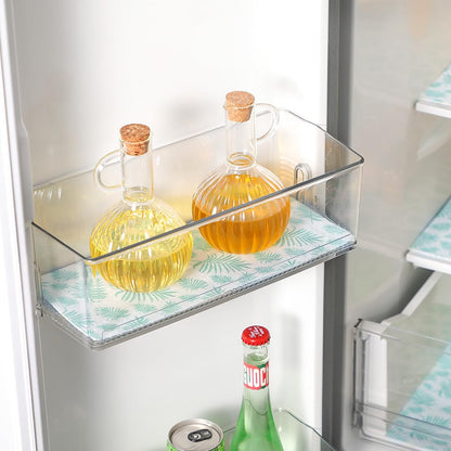 Non Slip Refrigerator Liners, 2-in-1 Fridge Mats and Fresh-Keeping Shelf Liners, Absorbs Excess Moisture, BPA-Free, Multiple Sizes for Glass Shelves Kitchen Cabinets Drawers, 6 Pack, 12" × 24"