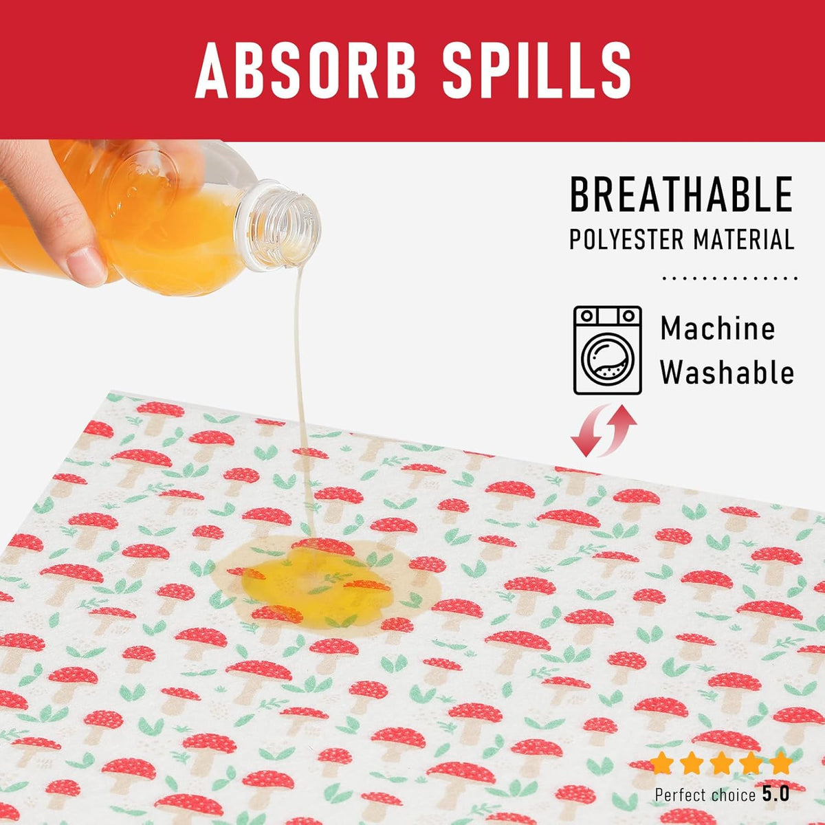 Non Slip Refrigerator Liners, 2-in-1 Fridge Mats and Fresh-Keeping Shelf Liners, Absorbs Excess Moisture, BPA-Free, Multiple Sizes for Glass Shelves Kitchen Cabinets Drawers, 6 Pack, 12" × 24"