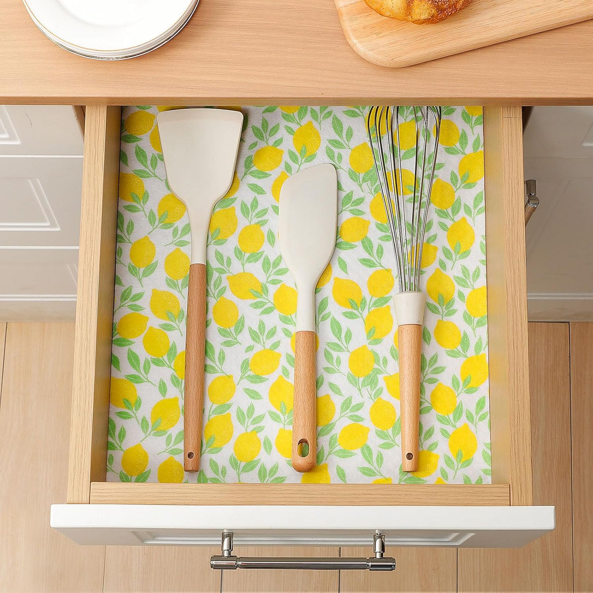 Non Slip Refrigerator Liners, 2-in-1 Fridge Mats and Fresh-Keeping Shelf Liners, Absorbs Excess Moisture, BPA-Free, Multiple Sizes for Glass Shelves Kitchen Cabinets Drawers, 6 Pack, 12" × 24"