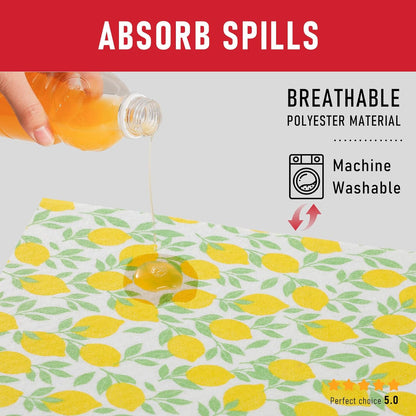 Non Slip Refrigerator Liners, 2-in-1 Fridge Mats and Fresh-Keeping Shelf Liners, Absorbs Excess Moisture, BPA-Free, Multiple Sizes for Glass Shelves Kitchen Cabinets Drawers, 6 Pack, 12" × 24"