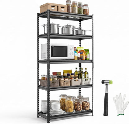 Storage Shelving Unit 5-Tier Adjustable 2000 lbs Capacity 60"x24"x78"