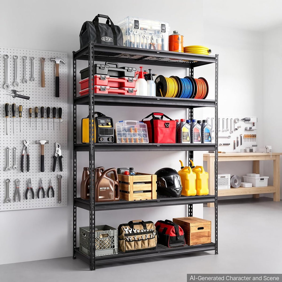 Storage Shelving Unit 5-Tier Adjustable 2000 lbs Capacity 60"x24"x78"