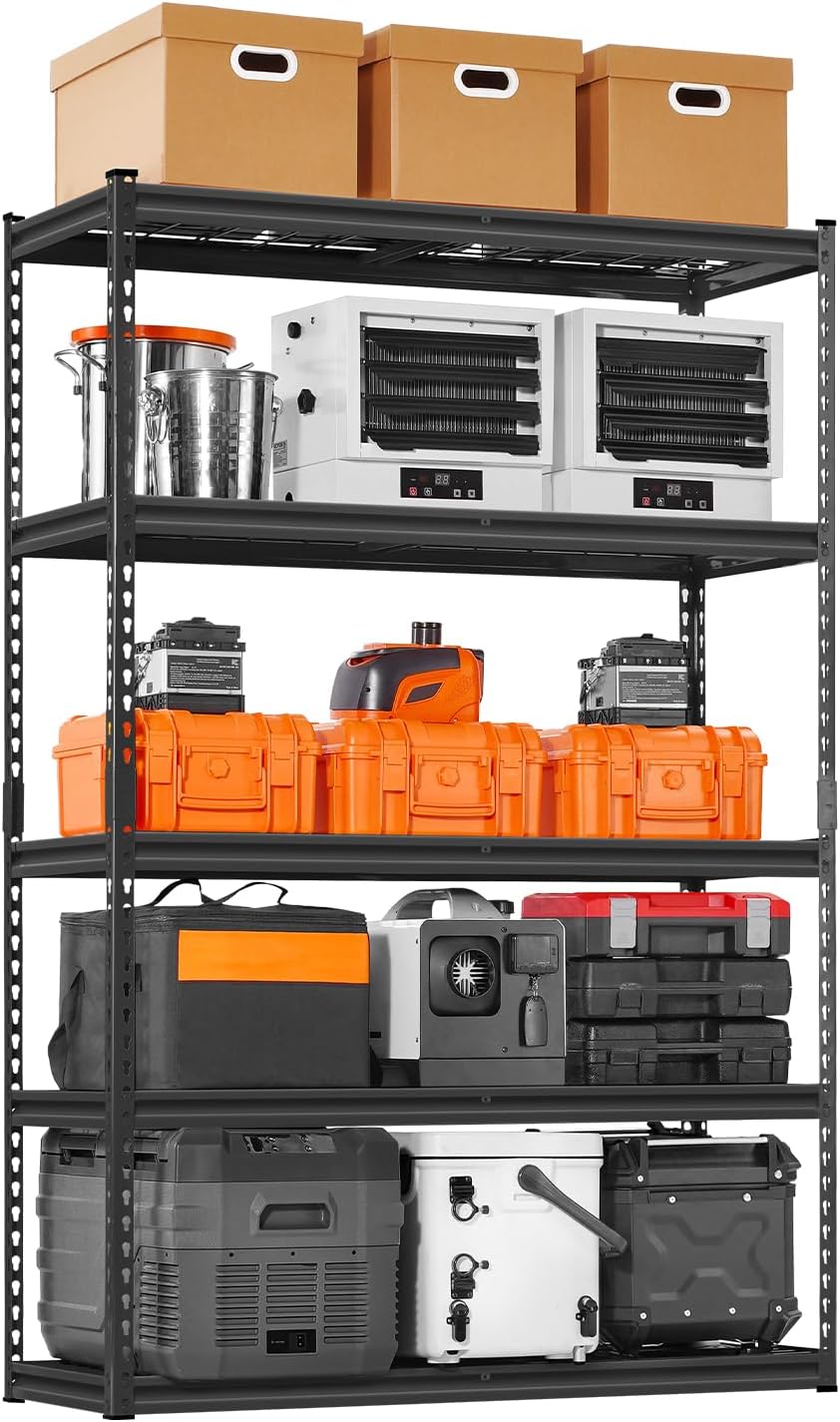 Storage Shelving Unit 5-Tier Adjustable 2000 lbs Capacity 60"x24"x78"