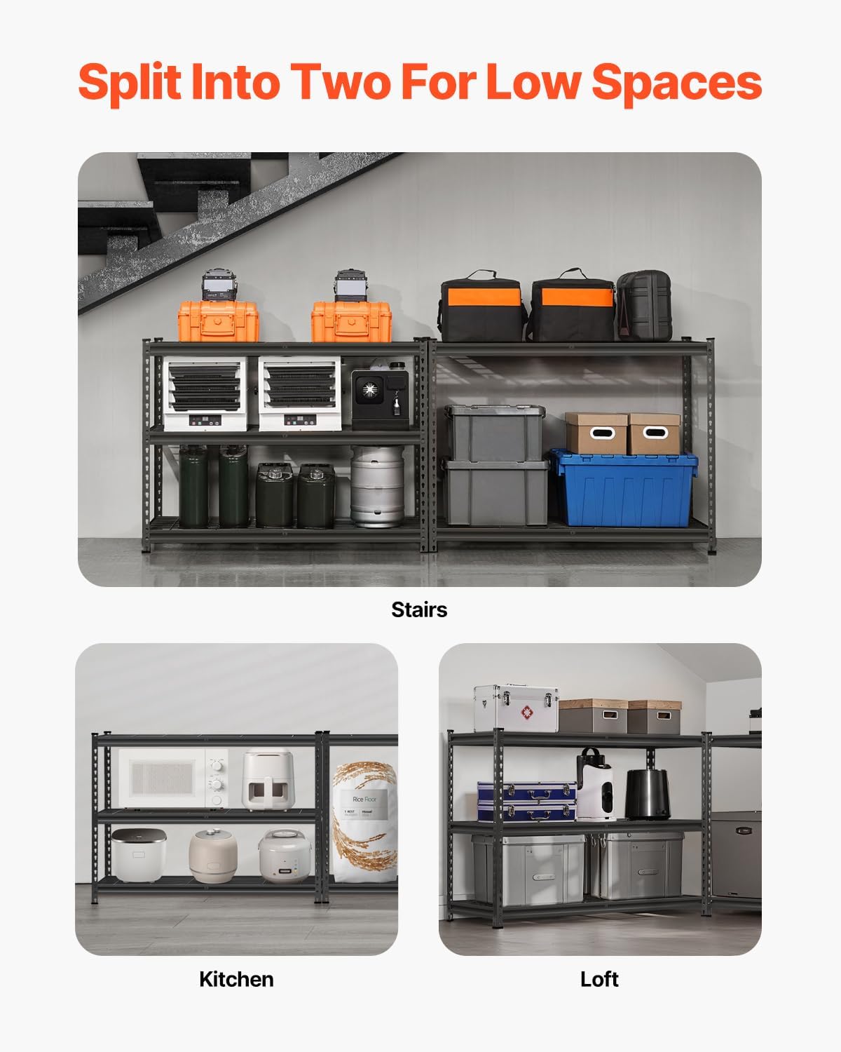 Storage Shelving Unit 5-Tier Adjustable 2000 lbs Capacity 60"x24"x78"