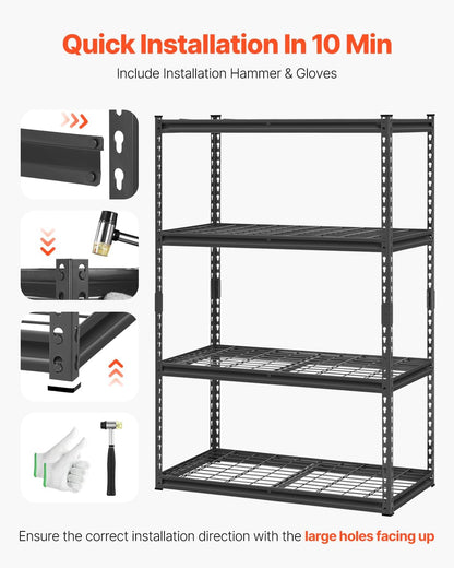 Storage Shelving Unit 5-Tier Adjustable 2000 lbs Capacity 60"x24"x78"