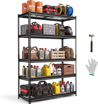 Storage Shelving Unit 5-Tier Adjustable 2000 lbs Capacity 60"x24"x78"