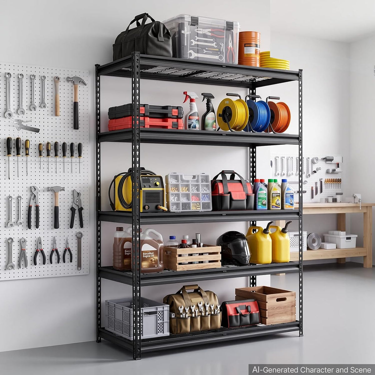 Storage Shelving Unit 5-Tier Adjustable 2000 lbs Capacity 60"x24"x78"