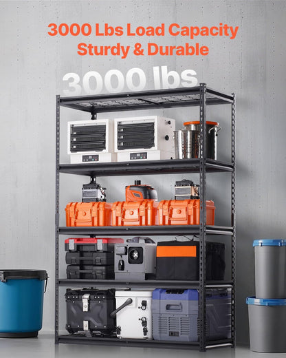 Storage Shelving Unit 5-Tier Adjustable 2000 lbs Capacity 60"x24"x78"