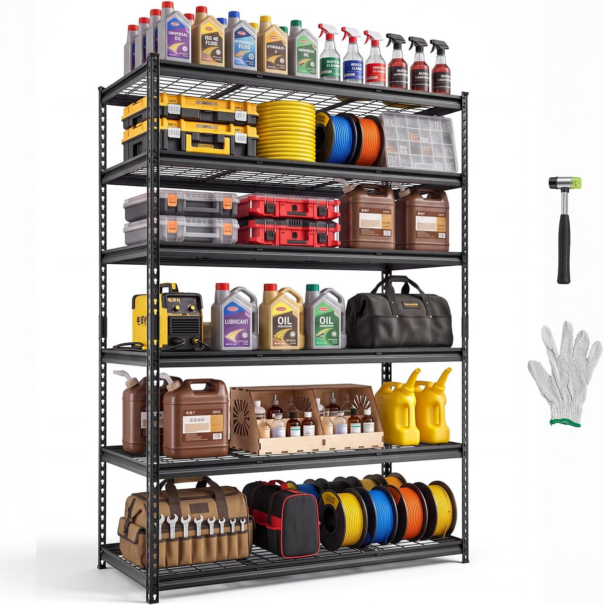 Storage Shelving Unit 5-Tier Adjustable 2000 lbs Capacity 60"x24"x78"