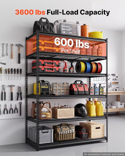 Storage Shelving Unit 5-Tier Adjustable 2000 lbs Capacity 60"x24"x78"