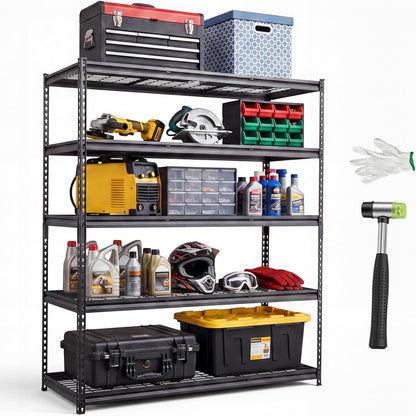 Storage Shelving Unit 5-Tier Adjustable 2000 lbs Capacity 60"x24"x78"