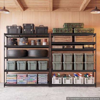 Storage Shelving Unit 5-Tier Adjustable 2000 lbs Capacity 60"x24"x78"