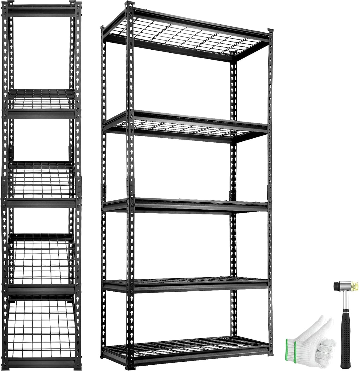 Storage Shelving Unit 5-Tier Adjustable 2000 lbs Capacity 60"x24"x78"
