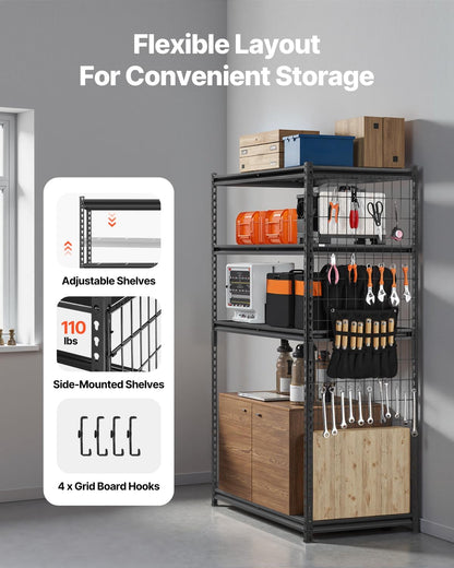 Storage Shelving Unit 5-Tier Adjustable 2000 lbs Capacity 60"x24"x78"