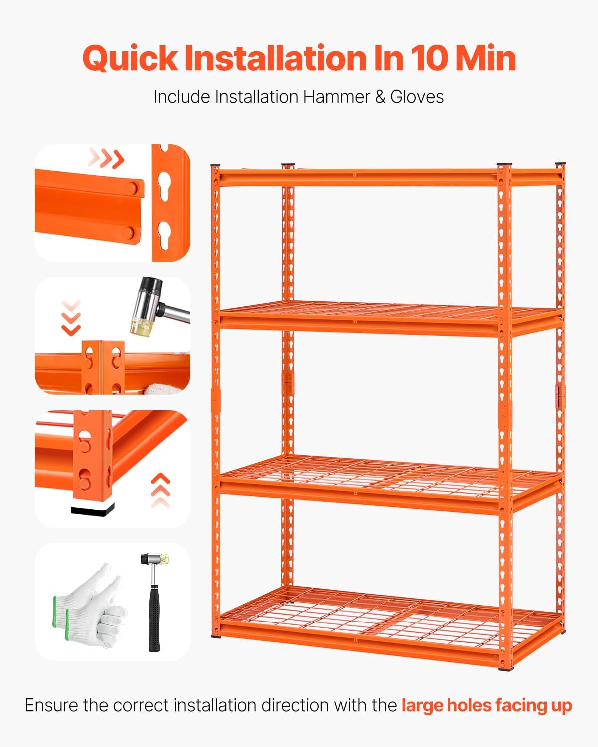 Storage Shelving Unit 5-Tier Adjustable 2000 lbs Capacity 60"x24"x78"
