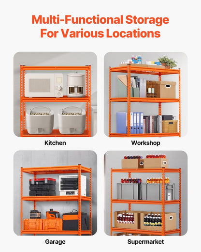 Storage Shelving Unit 5-Tier Adjustable 2000 lbs Capacity 60"x24"x78"