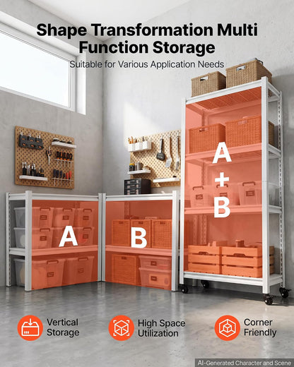 Storage Shelving Unit 5-Tier Adjustable 2000 lbs Capacity 60"x24"x78"