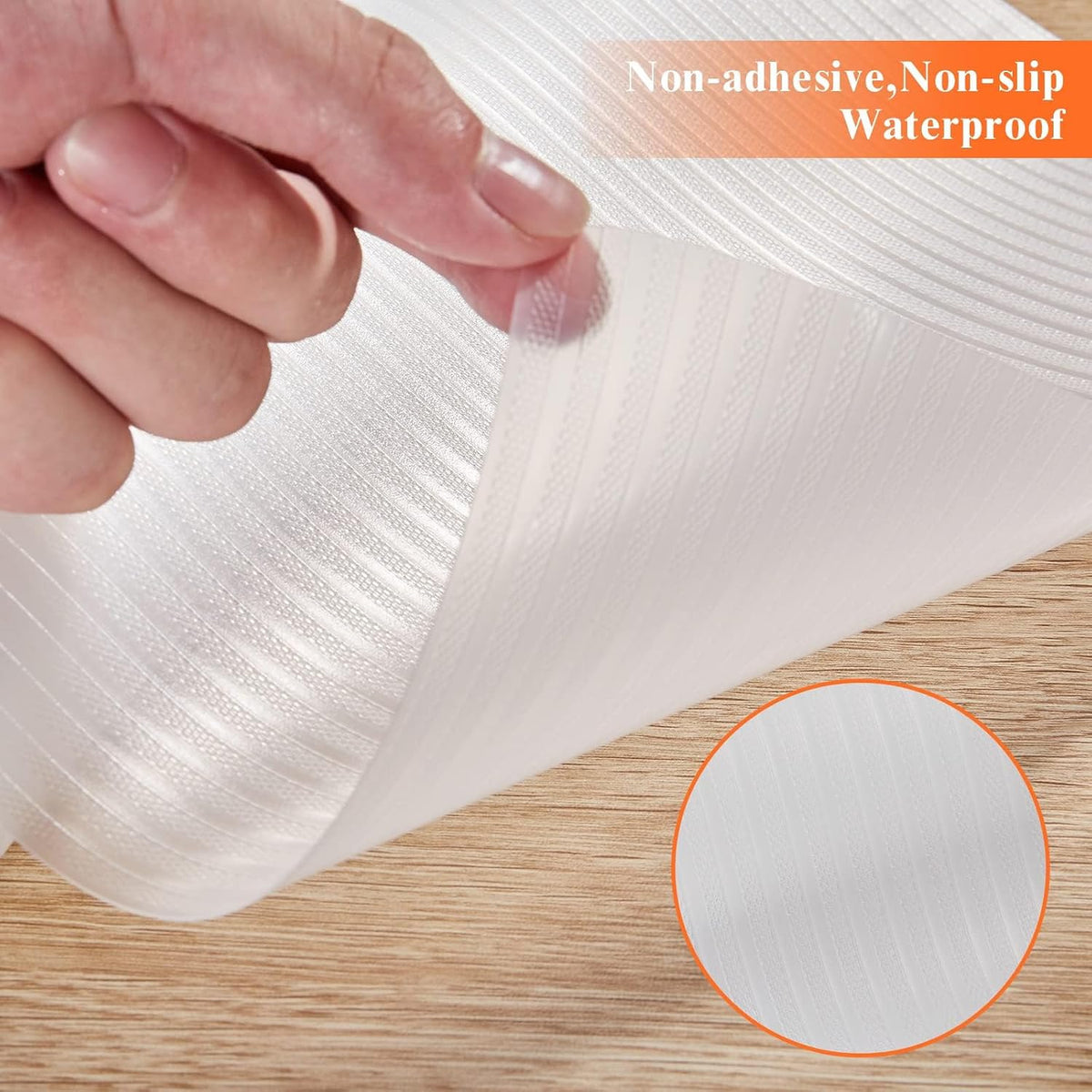Non Adhesive, Washable Cabinet Liners for Shelves