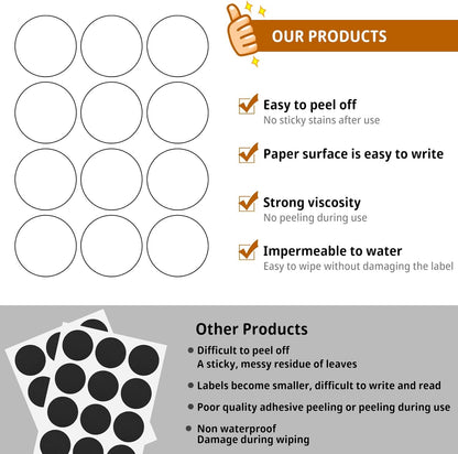 120 Pcs Labels for Jars, Pantry Labels, Food Label Stickers, Reusable Chalkboard Labels for Kitchen, Bottles, Food Containers (1.5 x 1.5 inch)