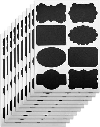 120 Pcs Labels for Jars, Pantry Labels, Food Label Stickers, Reusable Chalkboard Labels for Kitchen, Bottles, Food Containers (1.5 x 1.5 inch)
