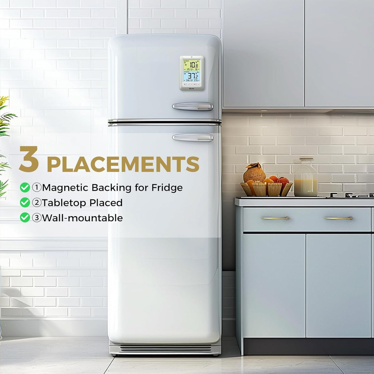 Refrigerator Thermometer Alarm Digital Wireless Fridge Freezer Thermometer