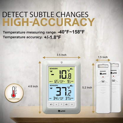 Refrigerator Thermometer Alarm Digital Wireless Fridge Freezer Thermometer