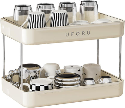 Countertop Coffee Station Organizer,Cup Rack,Mug & Wine Glass Holder