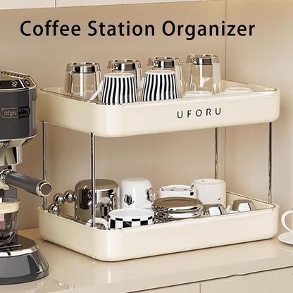 Countertop Coffee Station Organizer,Cup Rack,Mug & Wine Glass Holder