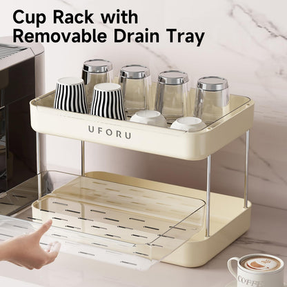 Countertop Coffee Station Organizer,Cup Rack,Mug & Wine Glass Holder