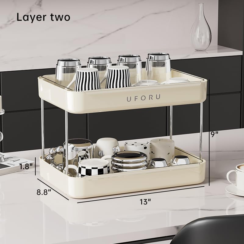 Countertop Coffee Station Organizer,Cup Rack,Mug & Wine Glass Holder