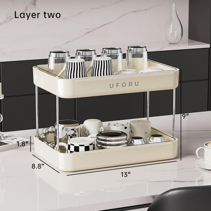 Countertop Coffee Station Organizer,Cup Rack,Mug & Wine Glass Holder