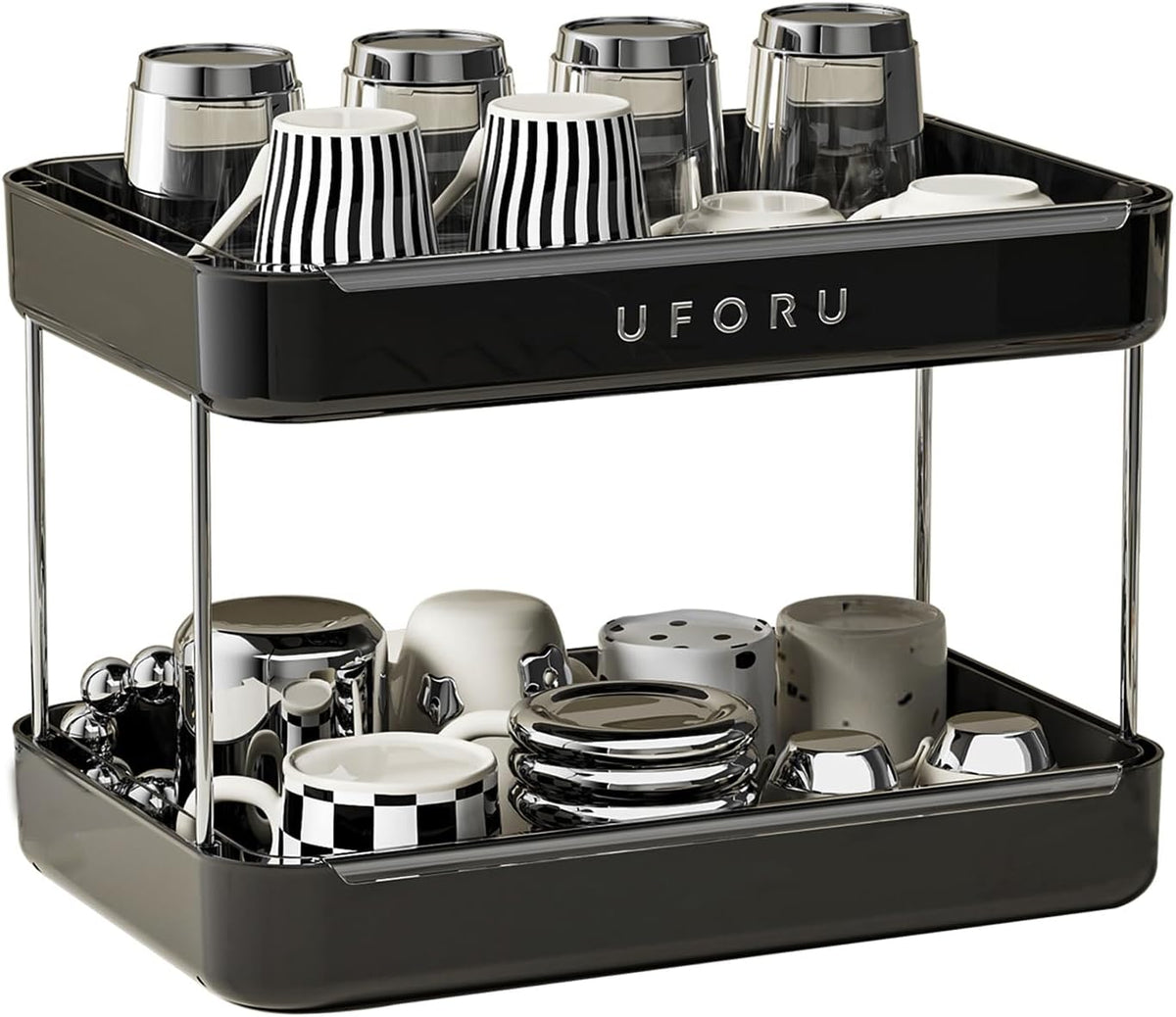 Countertop Coffee Station Organizer,Cup Rack,Mug & Wine Glass Holder