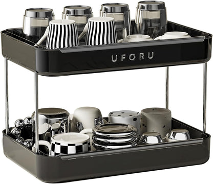 Countertop Coffee Station Organizer,Cup Rack,Mug & Wine Glass Holder