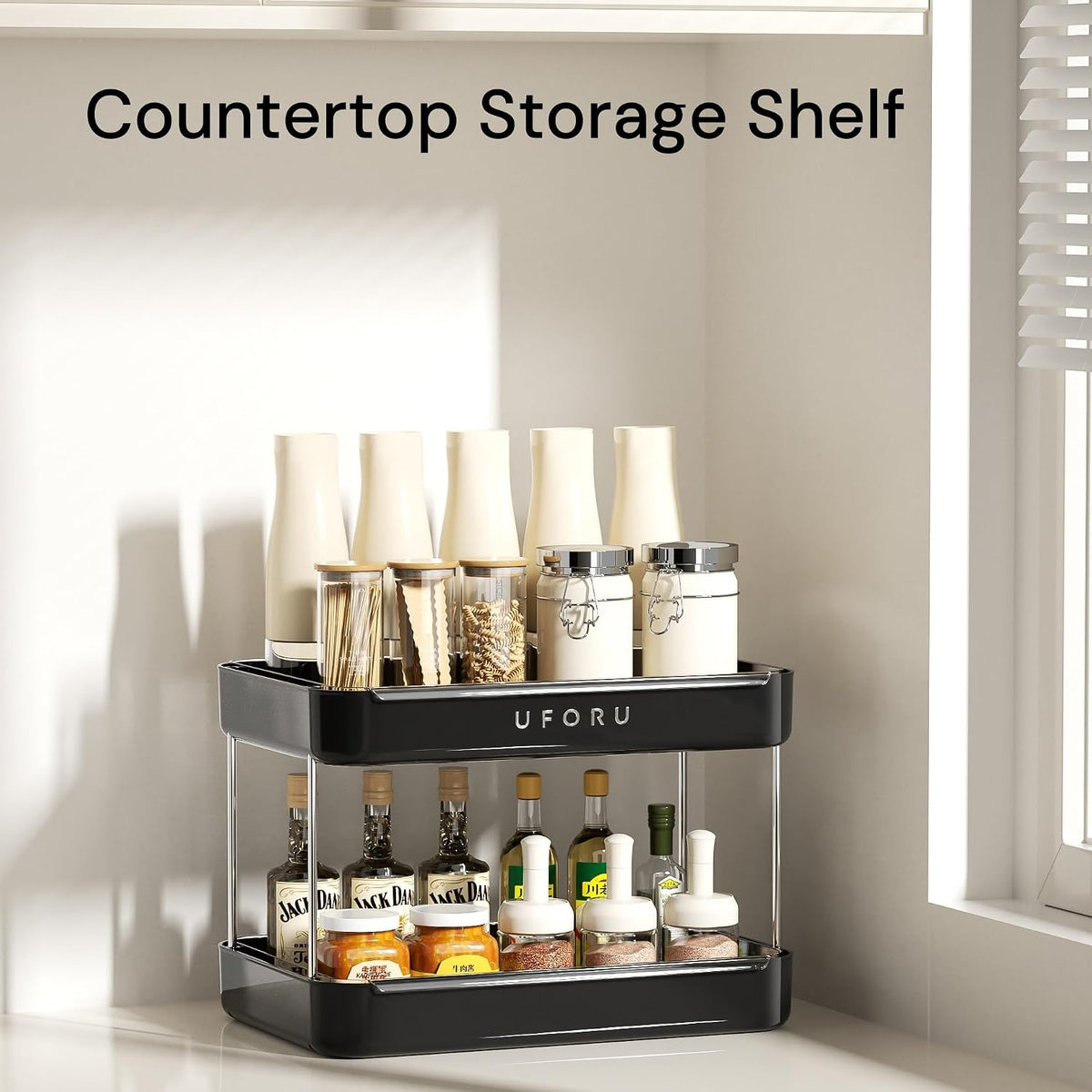 Countertop Coffee Station Organizer,Cup Rack,Mug & Wine Glass Holder