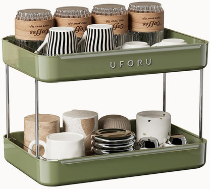 Countertop Coffee Station Organizer,Cup Rack,Mug & Wine Glass Holder