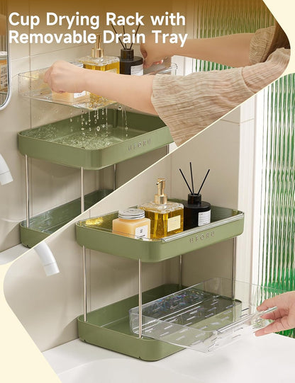 Countertop Coffee Station Organizer,Cup Rack,Mug & Wine Glass Holder