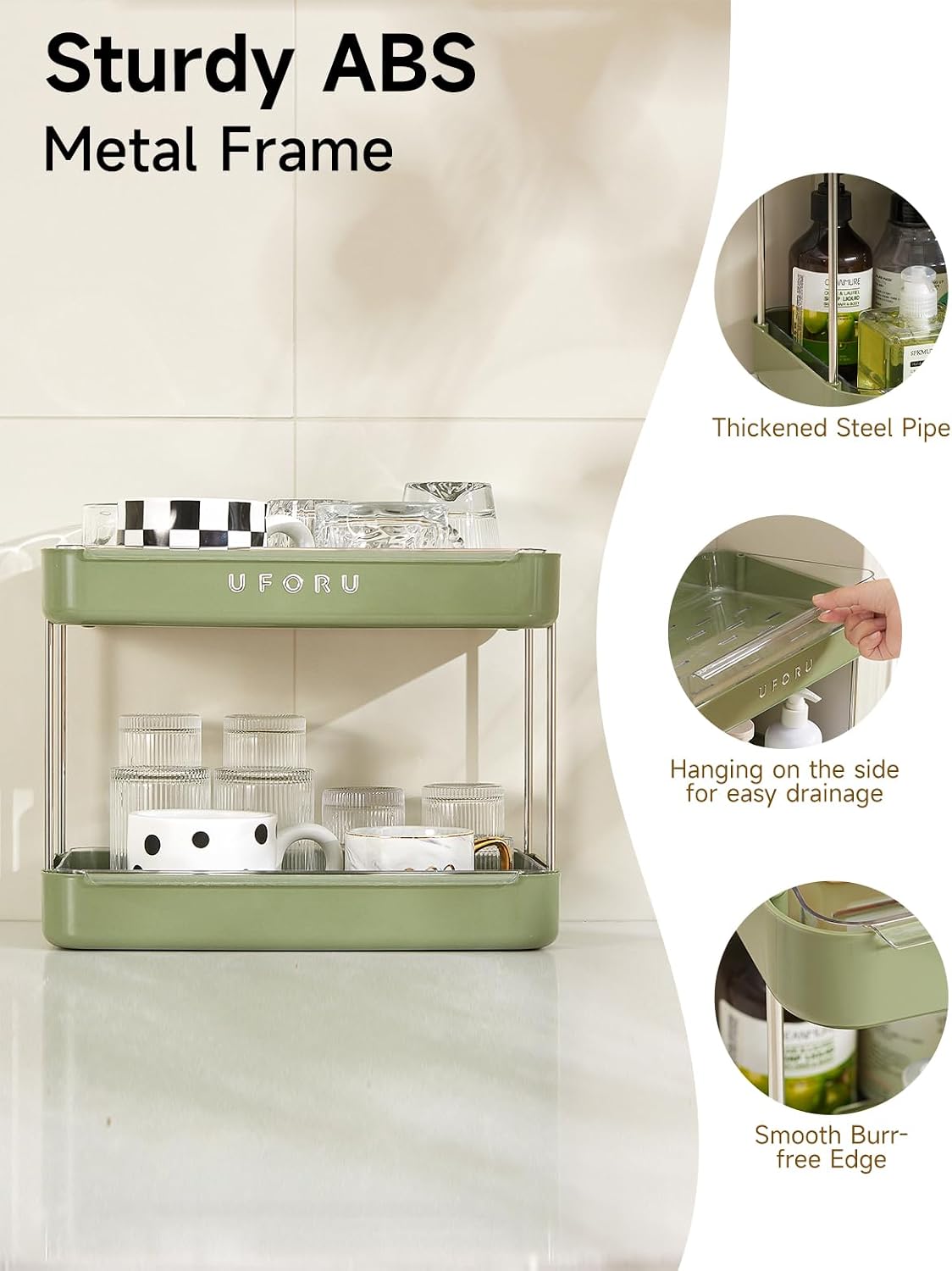 Countertop Coffee Station Organizer,Cup Rack,Mug & Wine Glass Holder