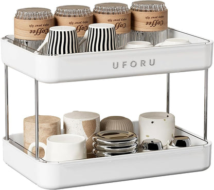 Countertop Coffee Station Organizer,Cup Rack,Mug & Wine Glass Holder