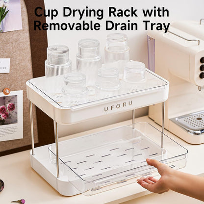 Countertop Coffee Station Organizer,Cup Rack,Mug & Wine Glass Holder