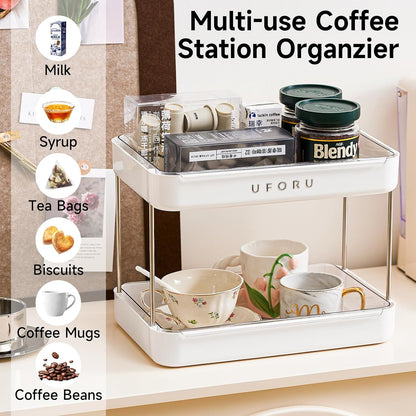Countertop Coffee Station Organizer,Cup Rack,Mug & Wine Glass Holder