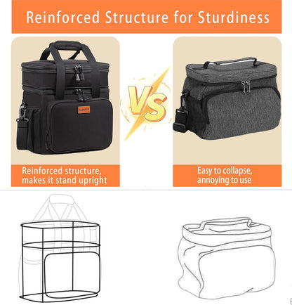 Expandable Lunch Box Insulated Leakproof Cooler Bag Work Outdoor